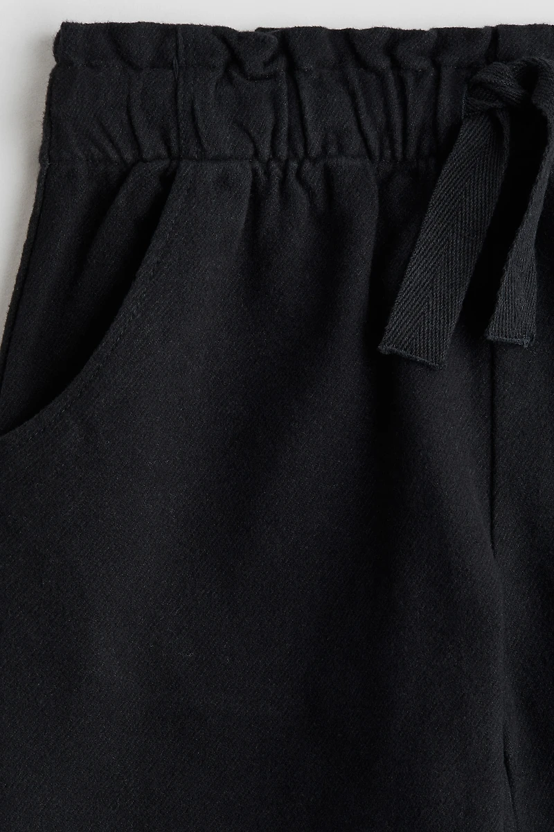 Cotton Barrel-Leg Pants