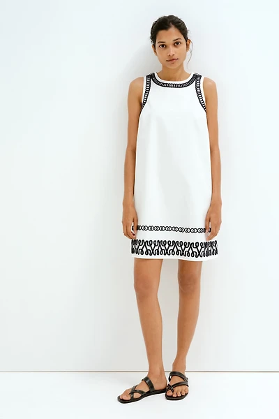 MAMA Before & After Embroidered Dress