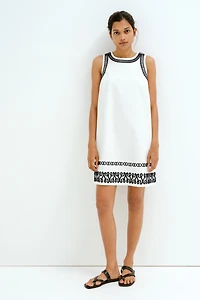 MAMA Before & After Embroidered Dress