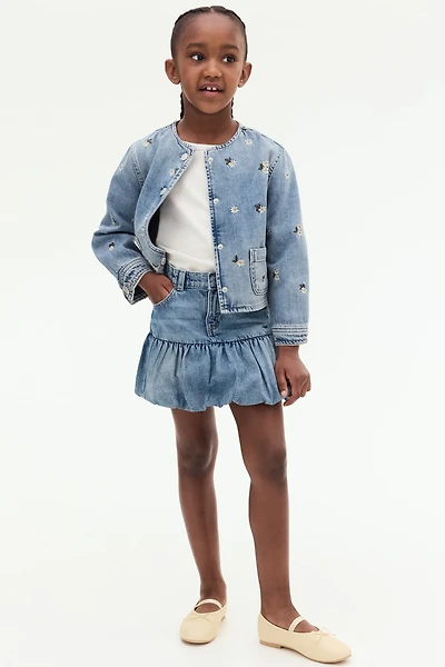 Jupe ballon en denim