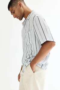 Regular-Fit Linen-Blend Resort Shirt