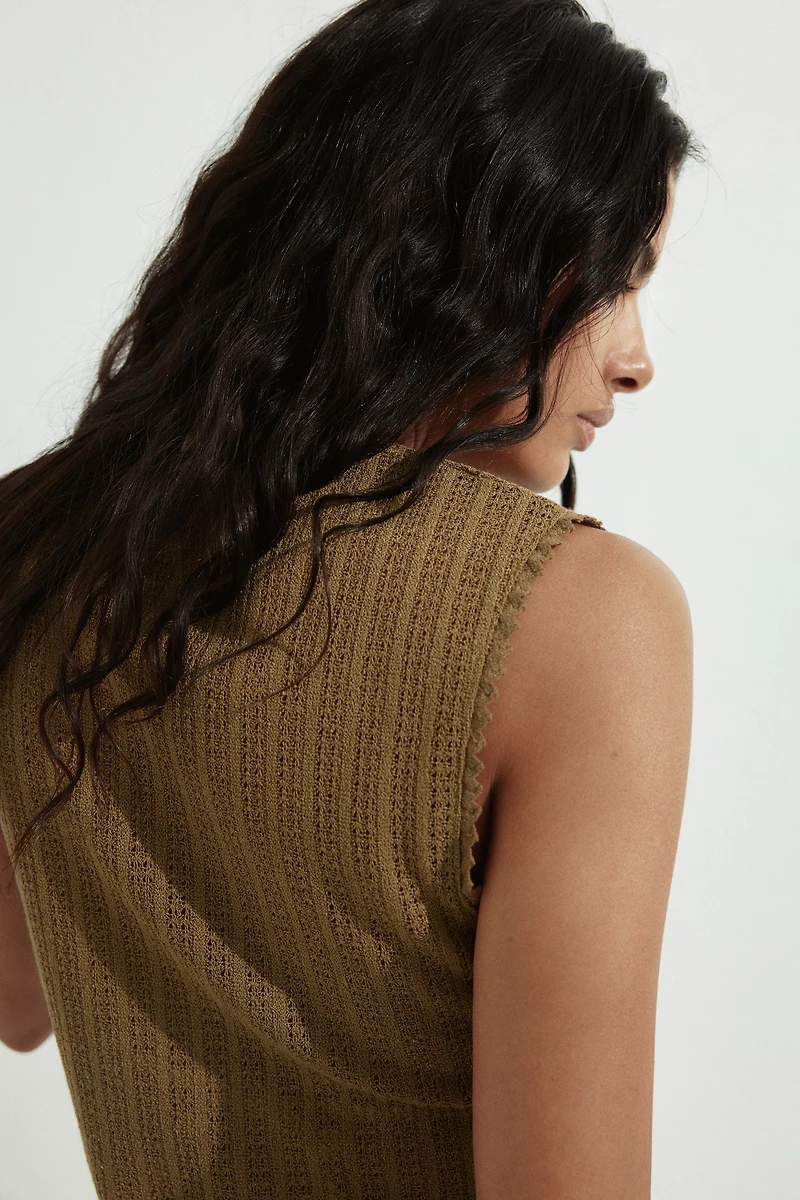 Knit Tie-Front Top