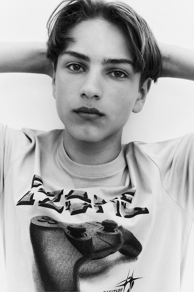 Printed cotton T-shirt