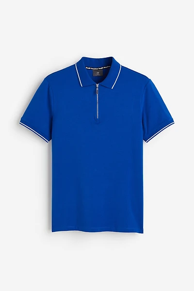 Slim Fit Half-zip Polo Shirt