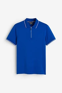Slim Fit Half-zip Polo Shirt