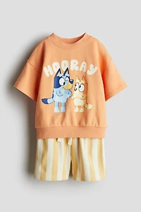 2-piece Printed Sweatshirt Set