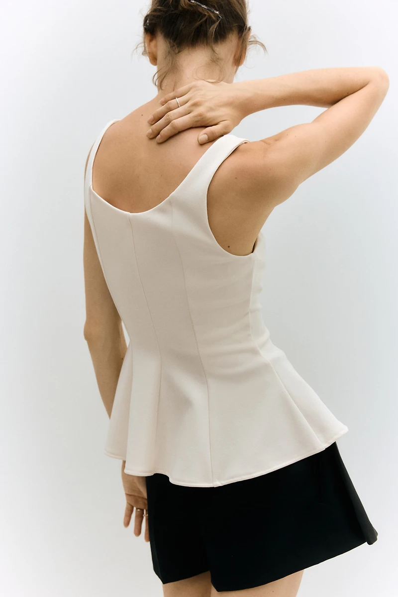 Sleeveless Peplum Top