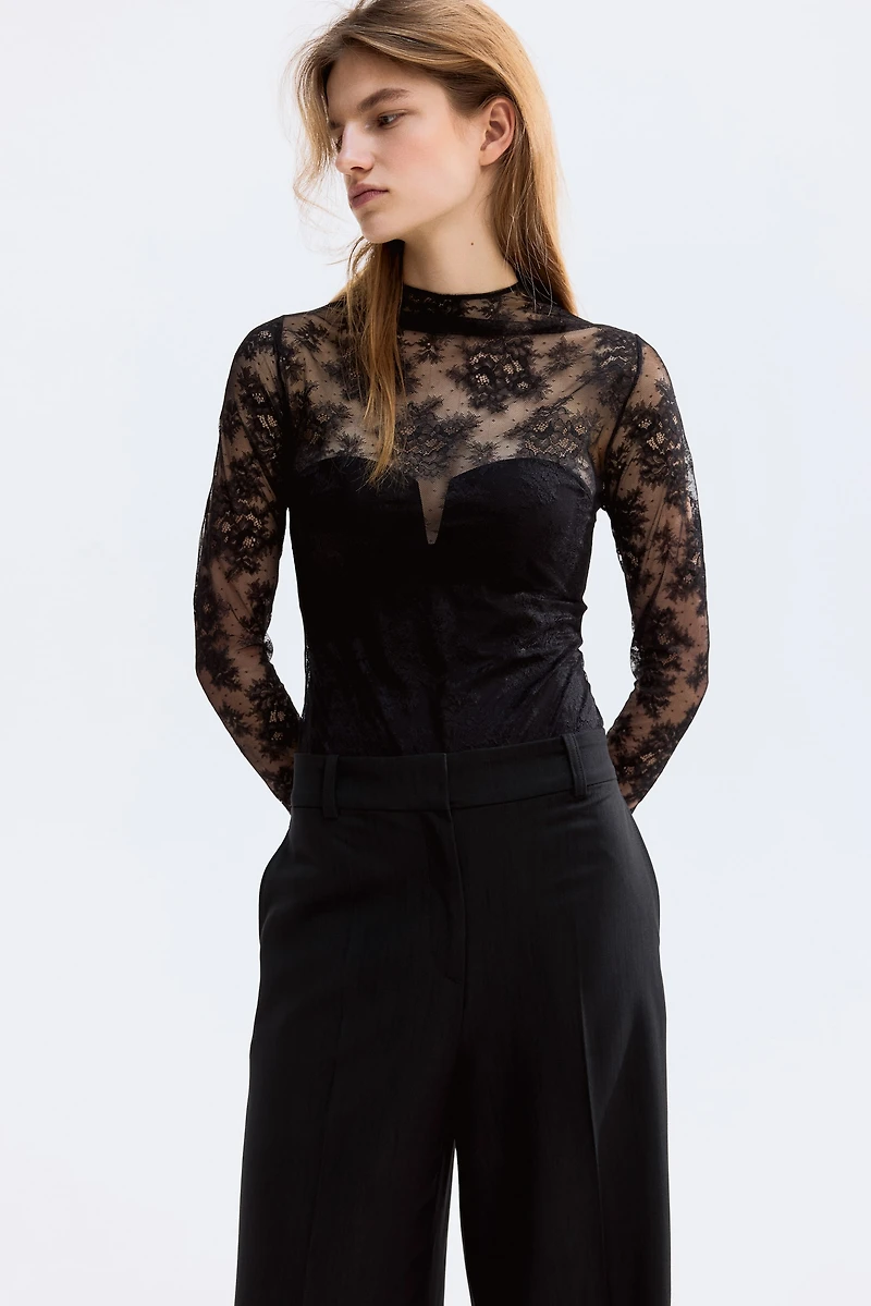 Wide-Leg Dress Pants