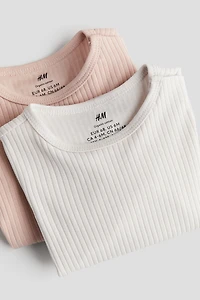 2-pack Ribbed Jersey Shirts