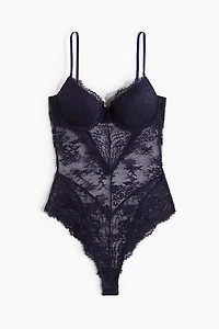 Maillot à brassière remontante en dentelle