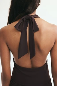 Draped Halterneck Dress