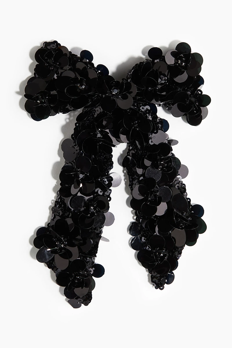 Barrette avec boucle à sequins