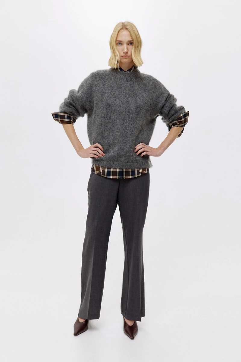 Pantalon droit avec plis