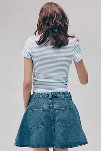 Ribbed Top with Collar