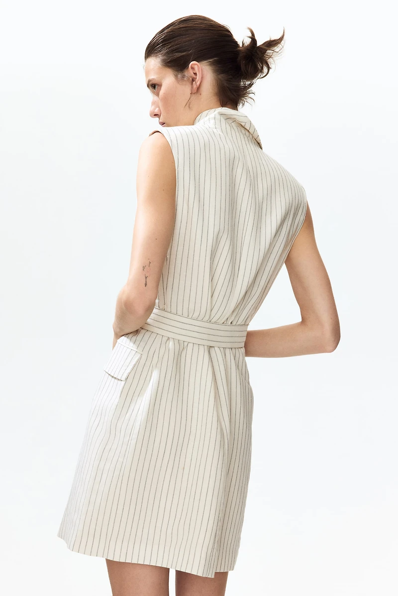 Robe veston en lin mélangé