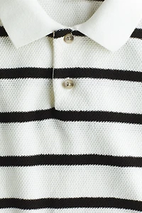Waffle-Knit Polo Shirt