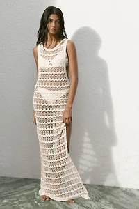 Pointelle-Knit Beach Dress