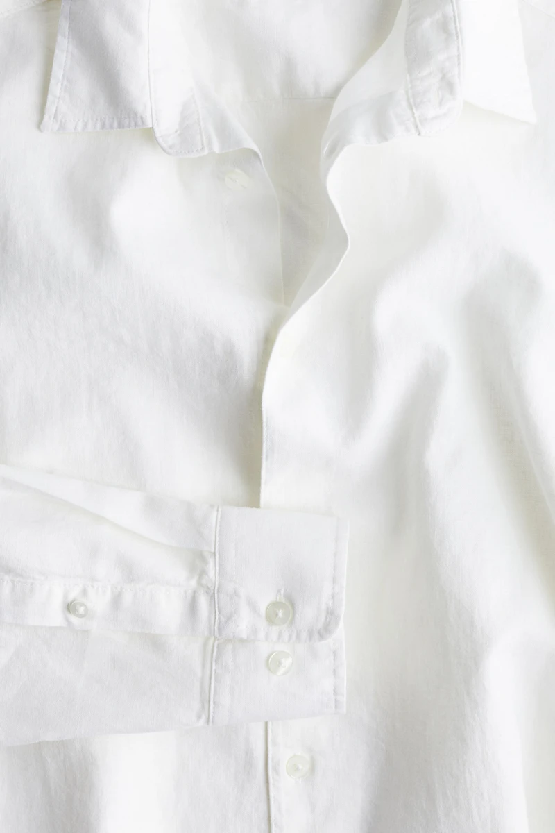 Regular Fit Linen-blend Shirt