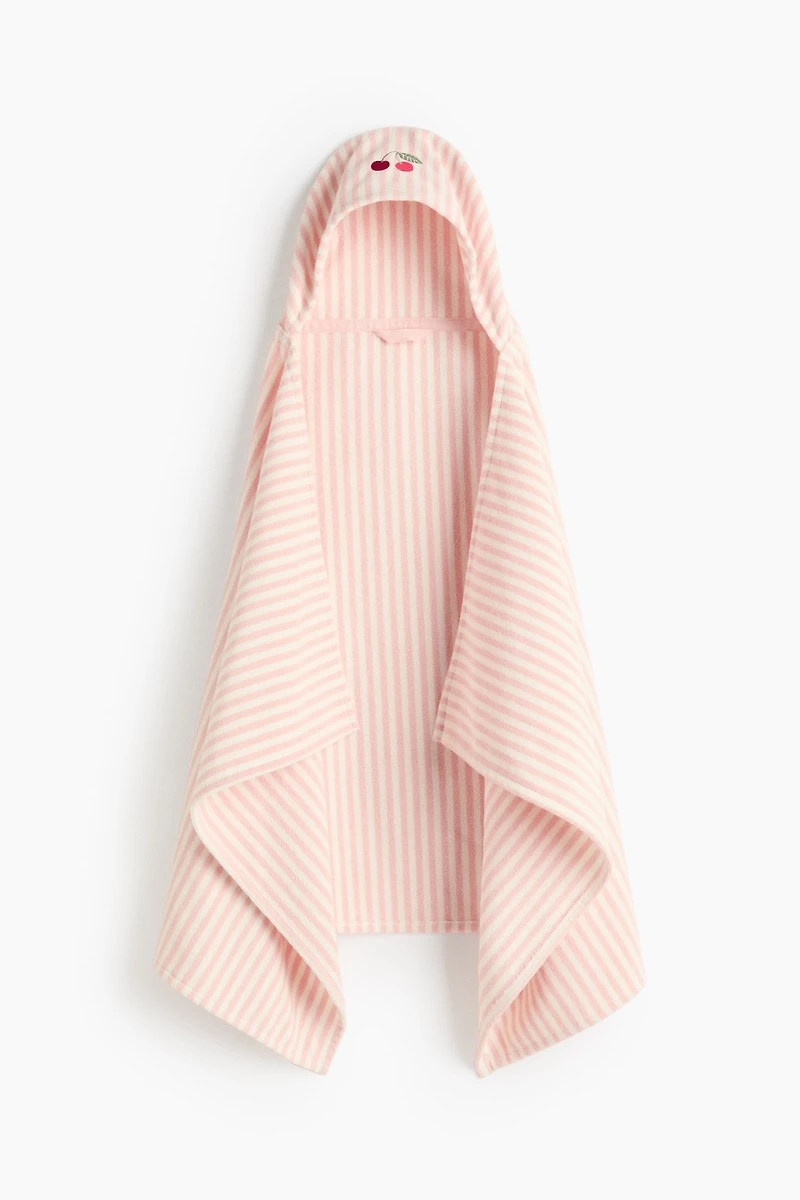 Embroidered-Detail Hooded Bath Towel