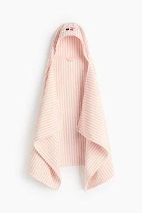 Embroidered-Detail Hooded Bath Towel