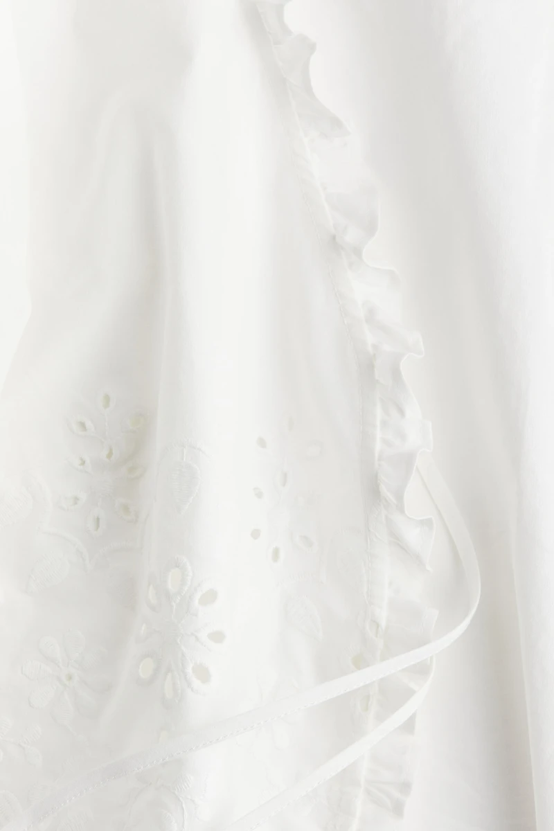 Cotton Blouse with Eyelet Embroidery