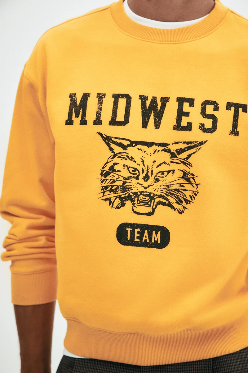 Loose-Fit Printed Sweatshirt