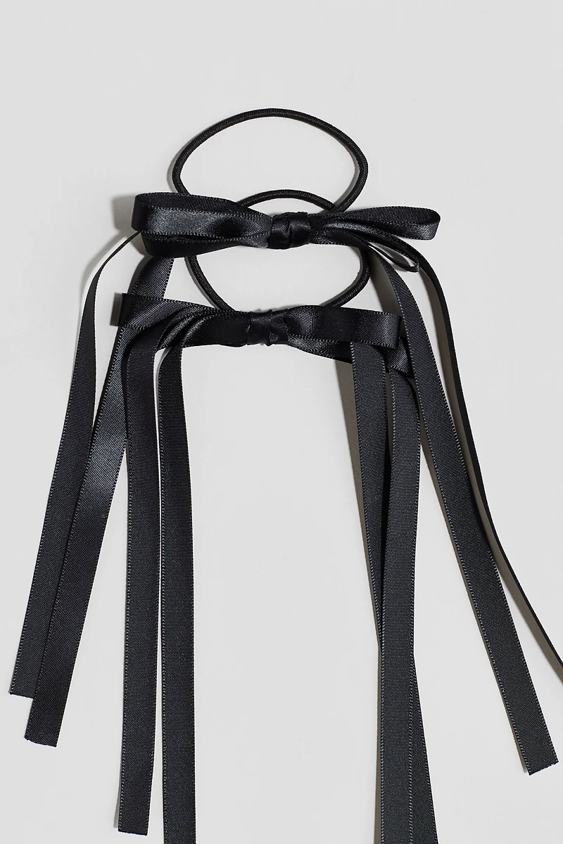 2-Pack Hair Elastics with Bow