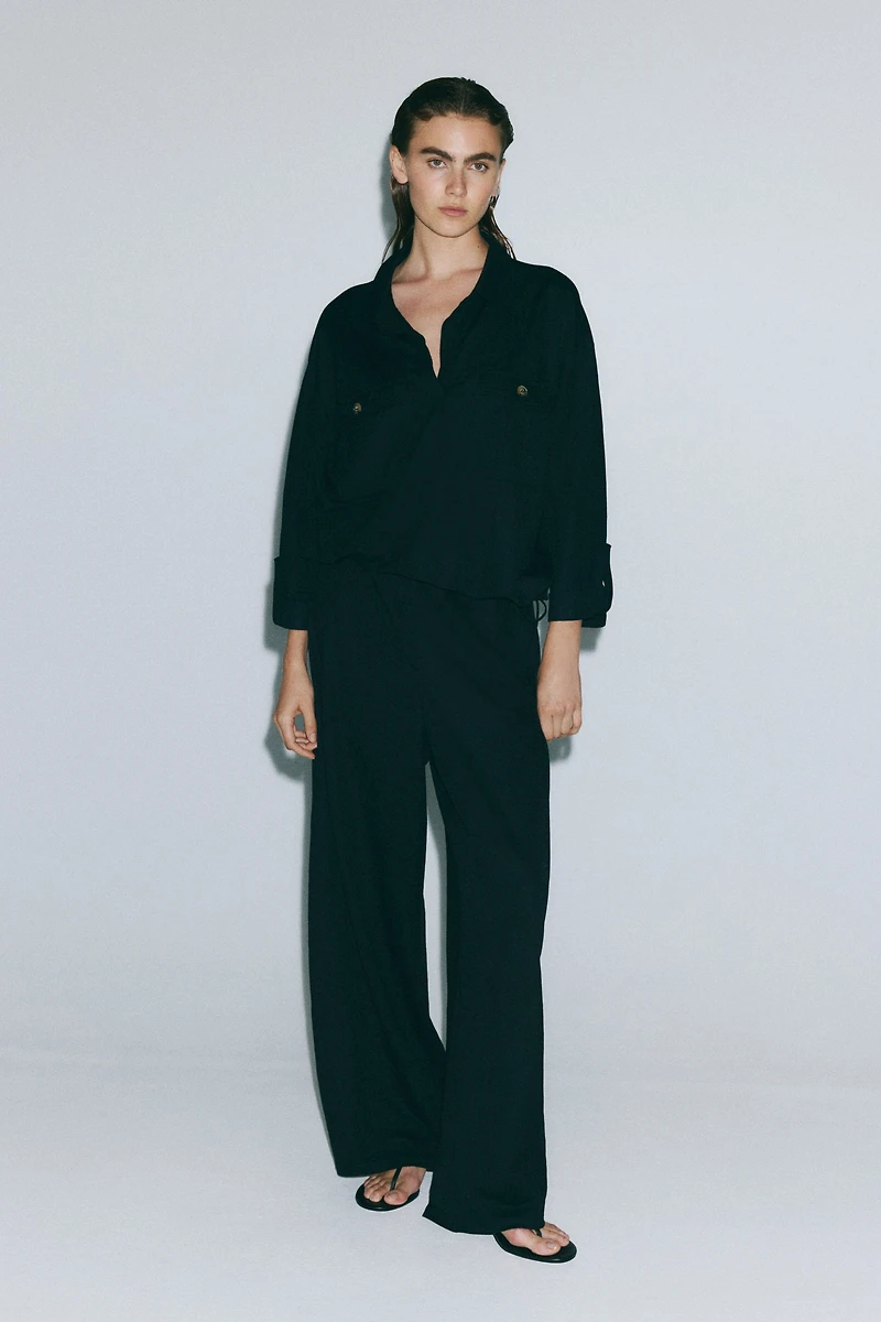 Chemise à enfiler en piqué