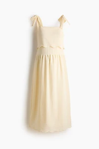 MAMA Nursing Dress with Tie-Top Shoulder Straps