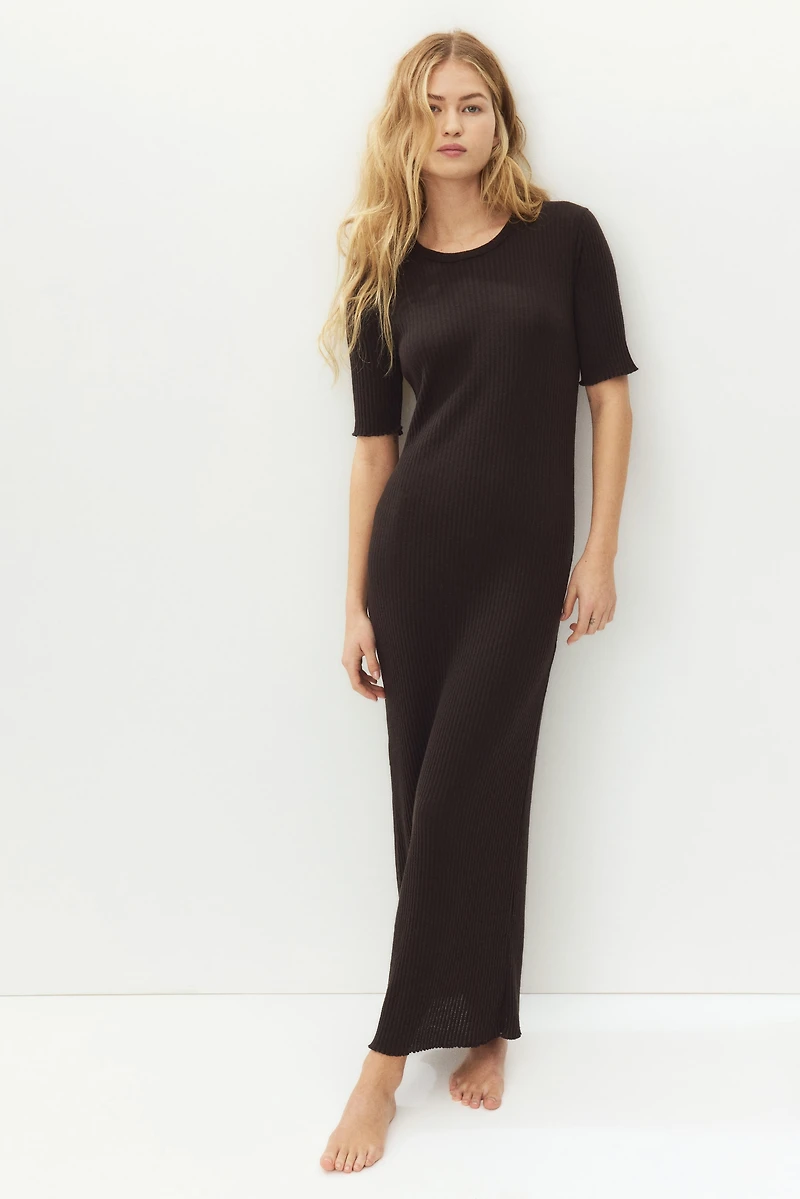 Rib-Knit T-Shirt Dress