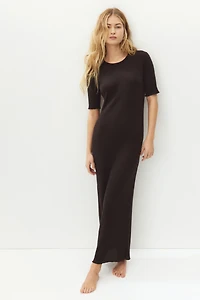 Rib-Knit T-Shirt Dress