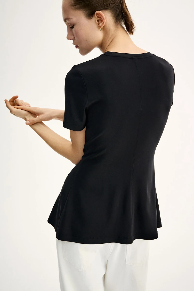 Haut péplum en interlock