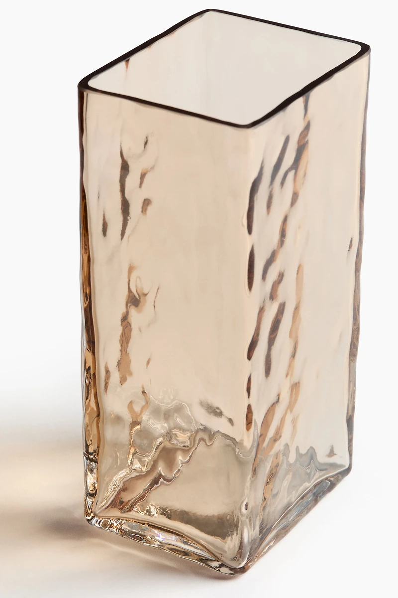 Vase en verre texturé