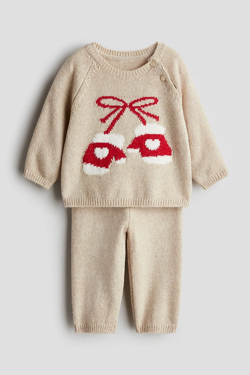 Ensemble 2 pièces en fin tricot