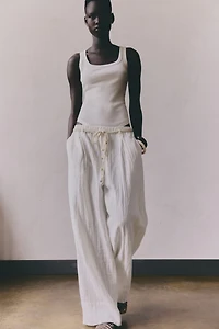Pants with Macramé Belt