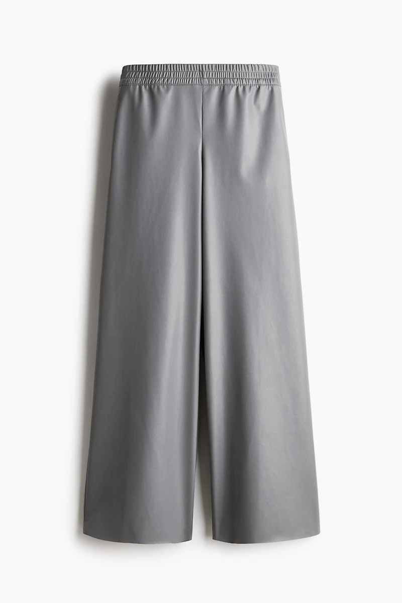 Pantalon de jogging large en tissus enduit