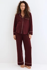 MAMA Piping-detail Pajamas