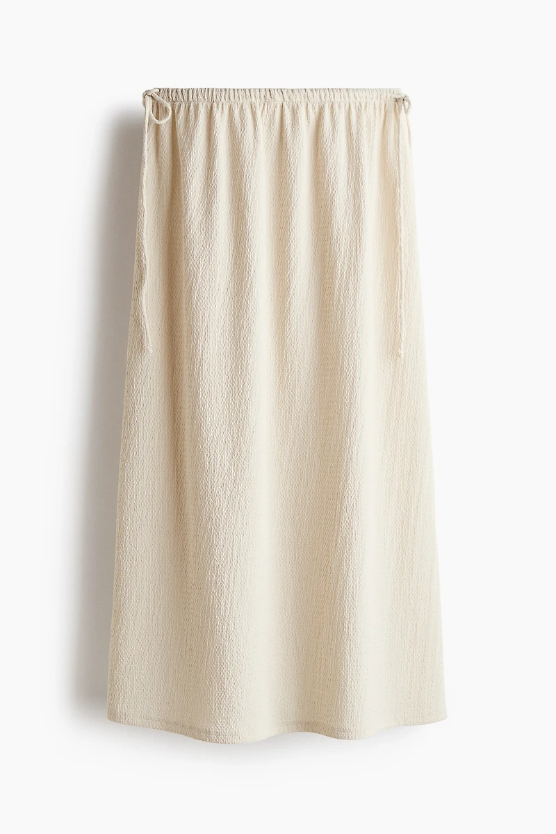 Crinkled Drawstring Skirt