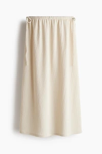 Crinkled Drawstring Skirt