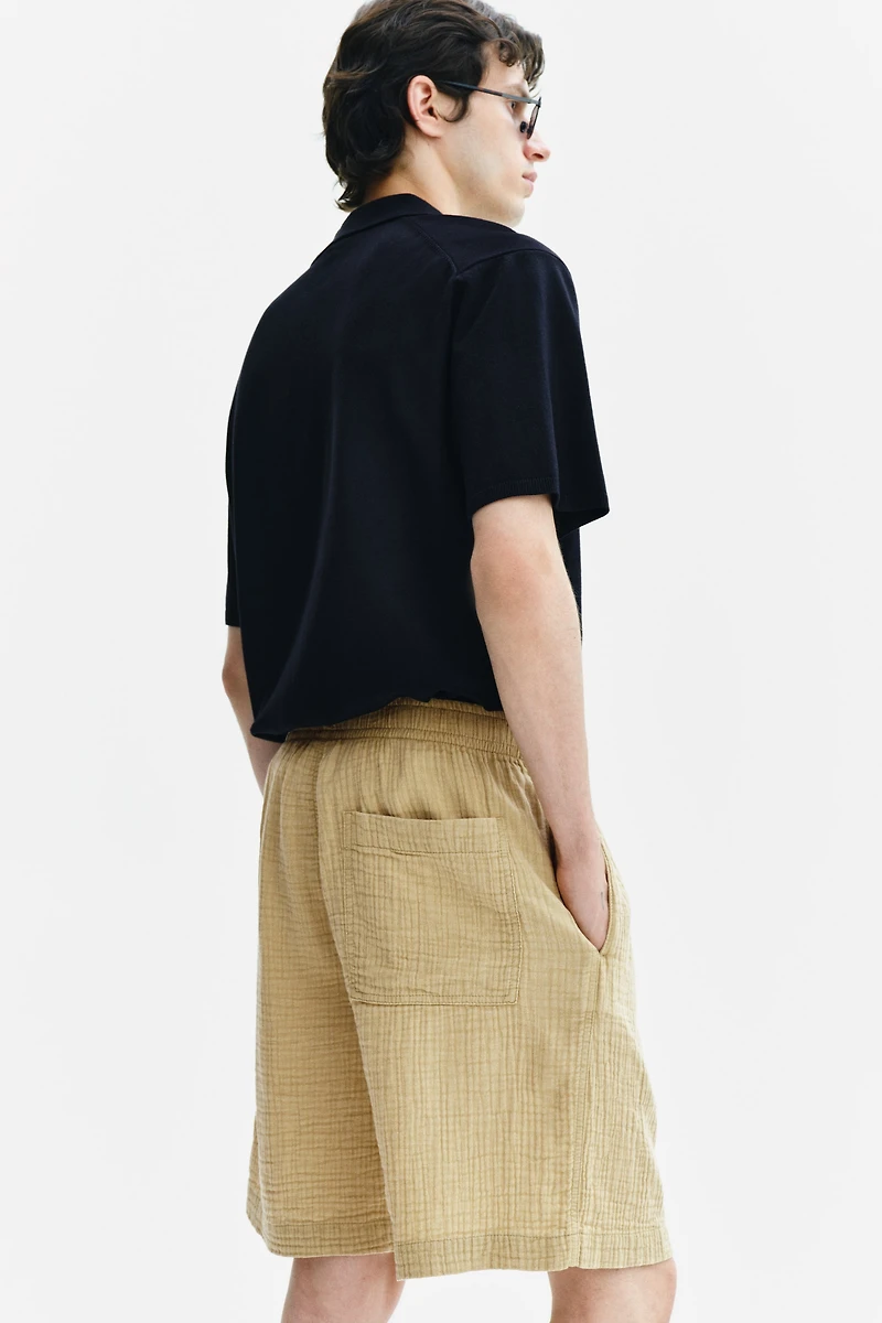 Relaxed-Fit Muslin Shorts