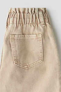 Wide Leg Paper-bag Jeans