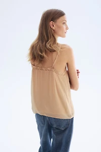 Embroidered strappy top