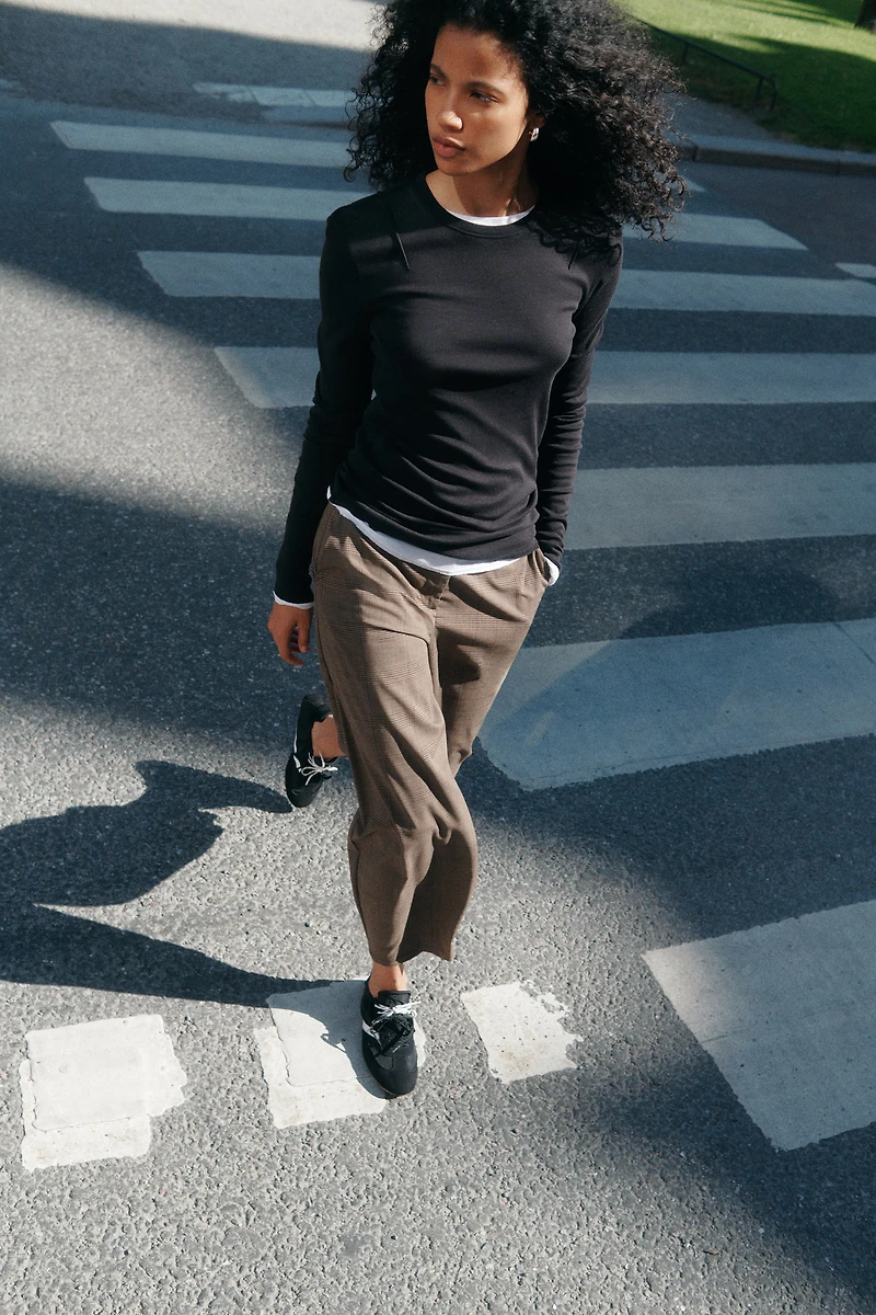 Dressy Barrel-Leg Pants