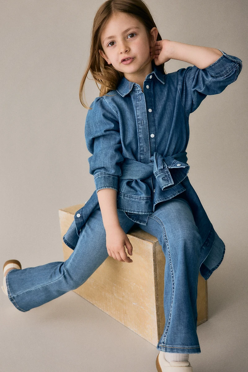 Jean Très Extensible Jambes semi-évasées