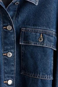 Tie-Belt Denim Jacket