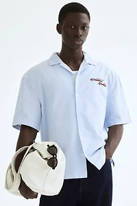 Relaxed-Fit Embroidered-Motif Cotton Resort Shirt