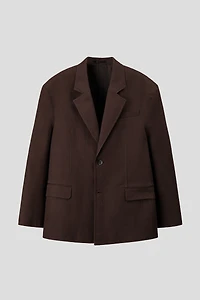 Relaxed-Fit Single-Breasted Linen Jacket