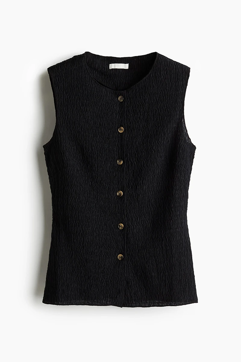 Textured Jersey Vest