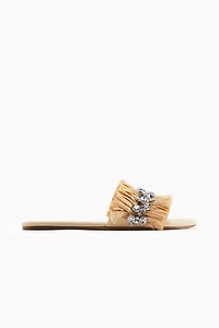 Rhinestone-Embellished Sandals