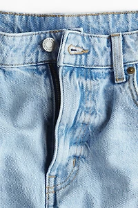 High-Waist Barrel-Leg Ankle Jeans
